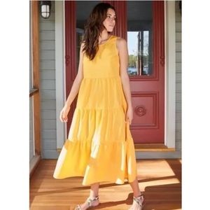 Target “A New Day” Yellow Tiered Midi Sundress